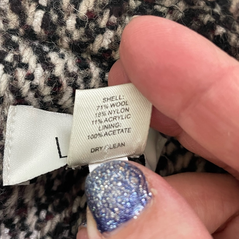 Loft Herringbone Wool Blend Button Front Career B… - image 6